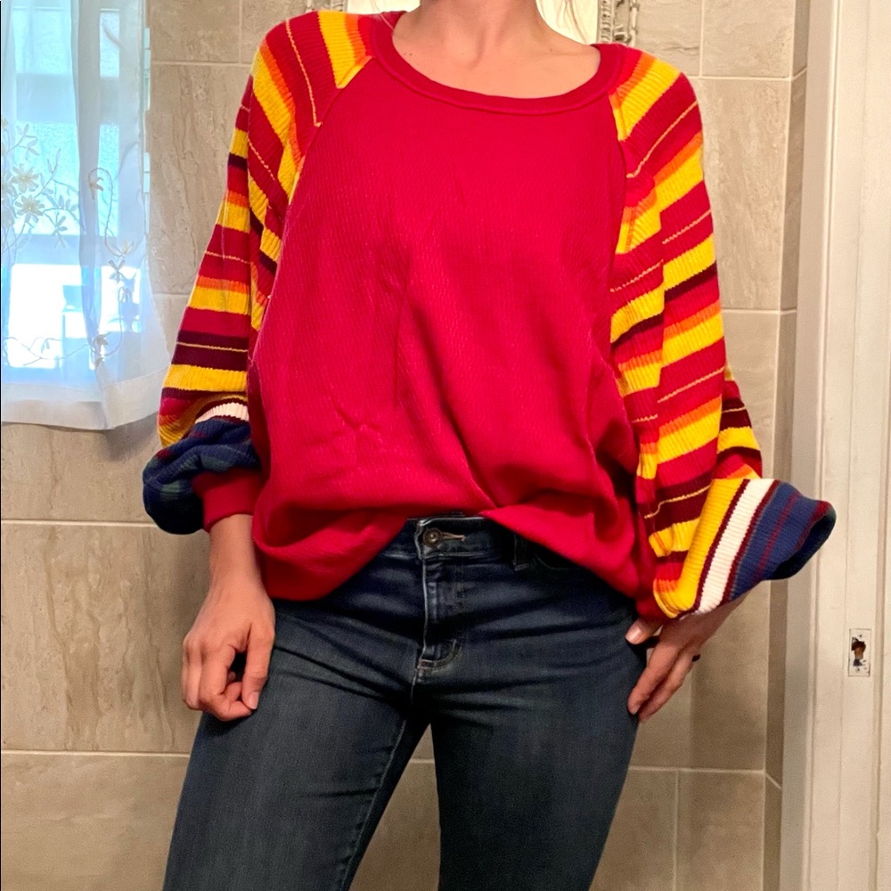 FREE PEOPLE ballon sleeve sweater